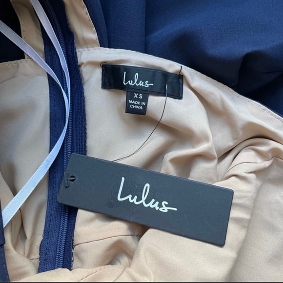 LULUS GIAVANNA NAVY BLUE LACE MERMAID MAXI DRESS - Picture 5 of 7